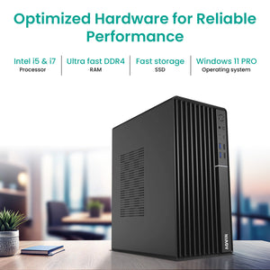 AQVIN MTX70 MiniTower Computer PC - Intel i5/ i7 - 9th Gen Processor, 16GB - 32GB DDR4 RAM, 512GB - 1TB NVMe SSD, Windows 11 Pro, Wired Keyboard & Mouse - New