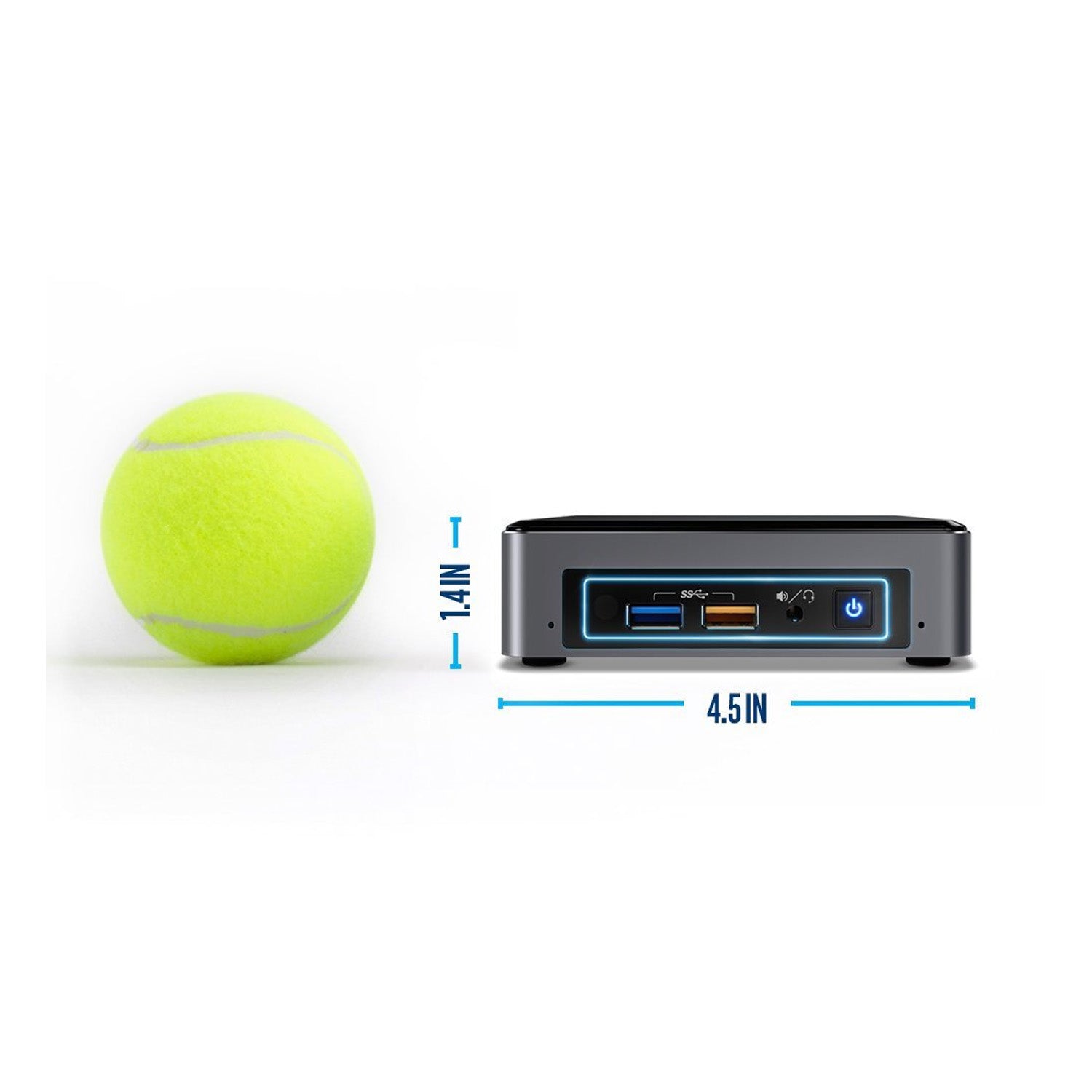 Intel NUC7i5BNK Mini PC – Intel Core i5-7260U, 8GB DDR4 RAM, 256GB NVMe SSD, Windows 11 Pro - Refurbished