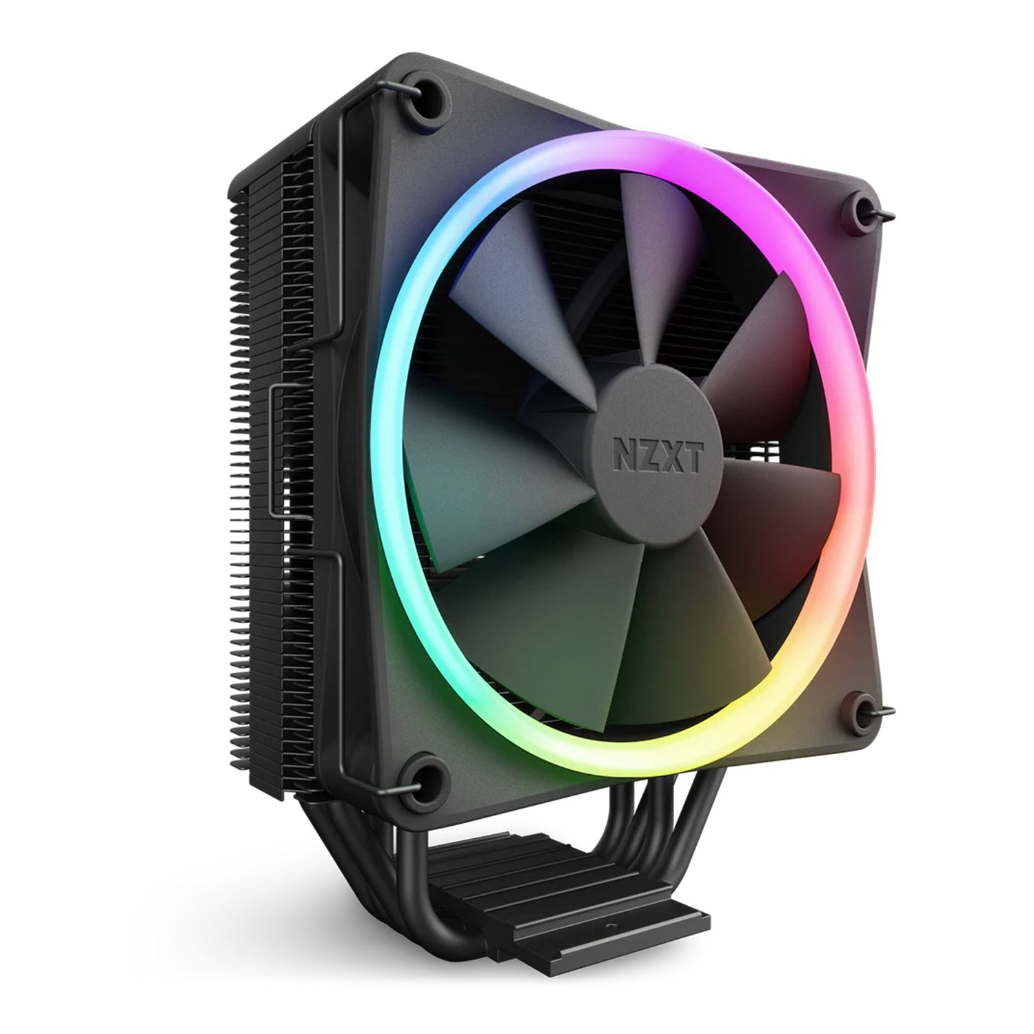 NZXT T120 RGB CPU Air Cooler  PC Fan - Fluid Dynamic Bearing With AMD and Intel Compatibility - Black (RC-TR120-B1)