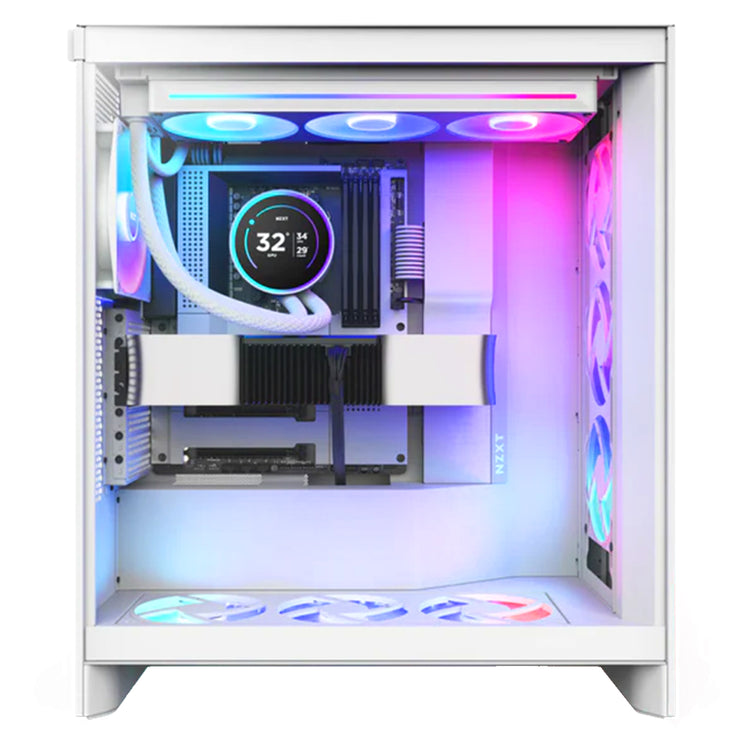 NZXT Fan Kraken Elite 360mm AIO Liquid Cooler With 2.72" IPS LCD / RGB Flexible and Durable - White (RL-KR36E-W2)
