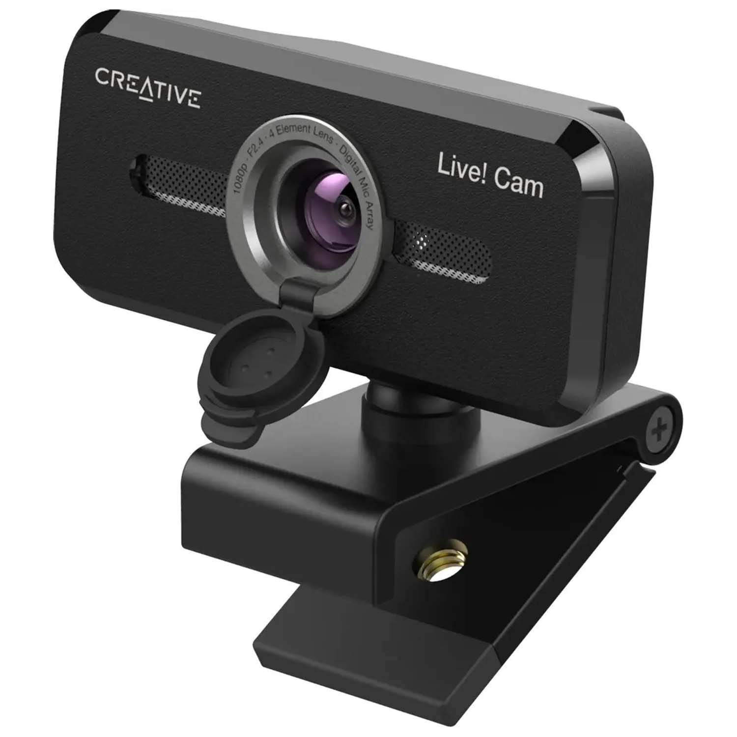 Creative Live! Cam Sync 1080p V2 | Webcam with Auto Mute and Noise Cancellation for Video Calls | Compatibility With Windows PC and macOS - (73VF088000000)