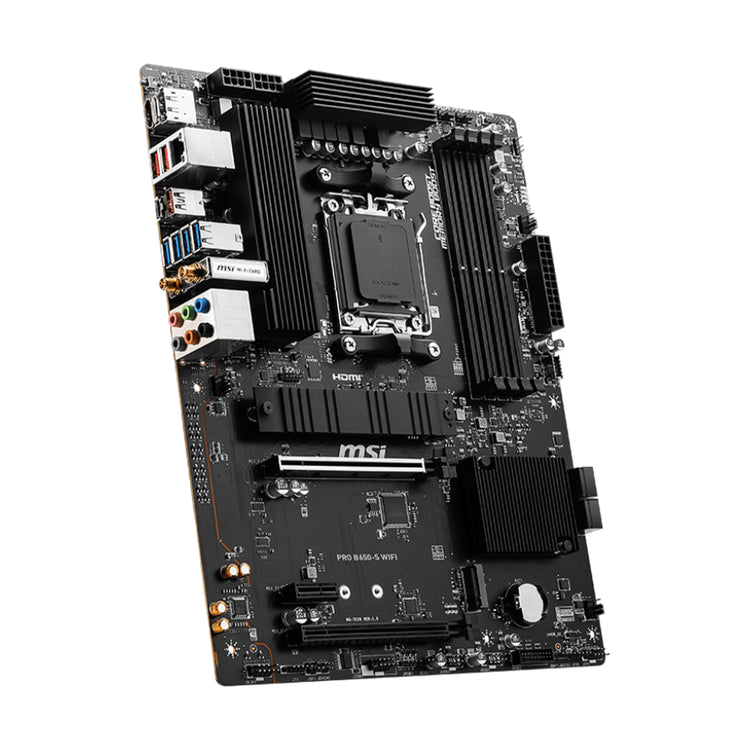 MSI PRO B650-S WIFI Motherboard, ATX - Support AMD Ryzen 9000/8000/7000 Series Desktop Processor, With DDR5 Up to 128GB Max Memory, Display Port / HDMI