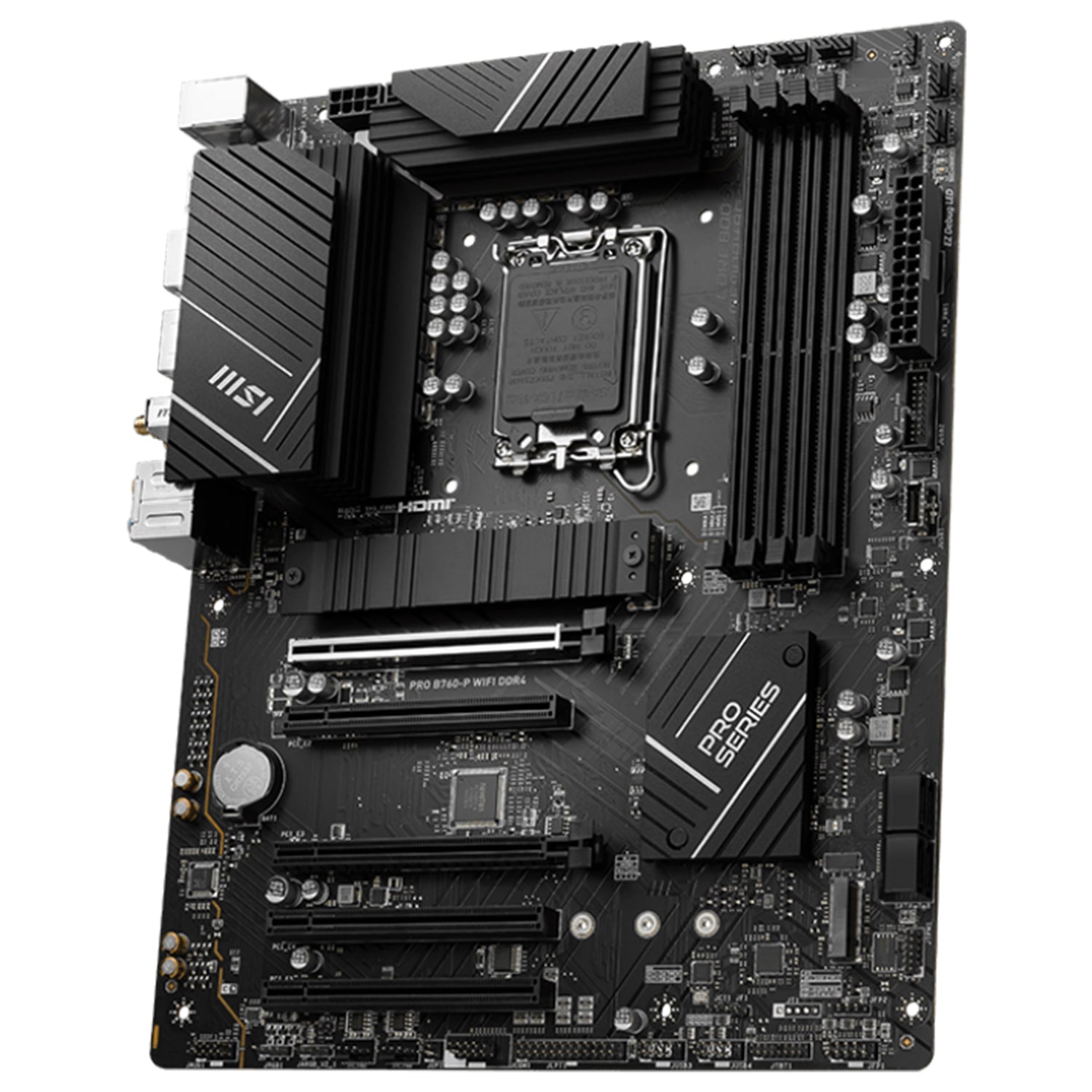 MSI PRO B760-P WIFI DDR4 Gaming Motherboard  / ATX - Supports Intel 12th, 13th & 14th Gen Core Processors / LGA 1700 Socket / M.2 Gen4 Slots