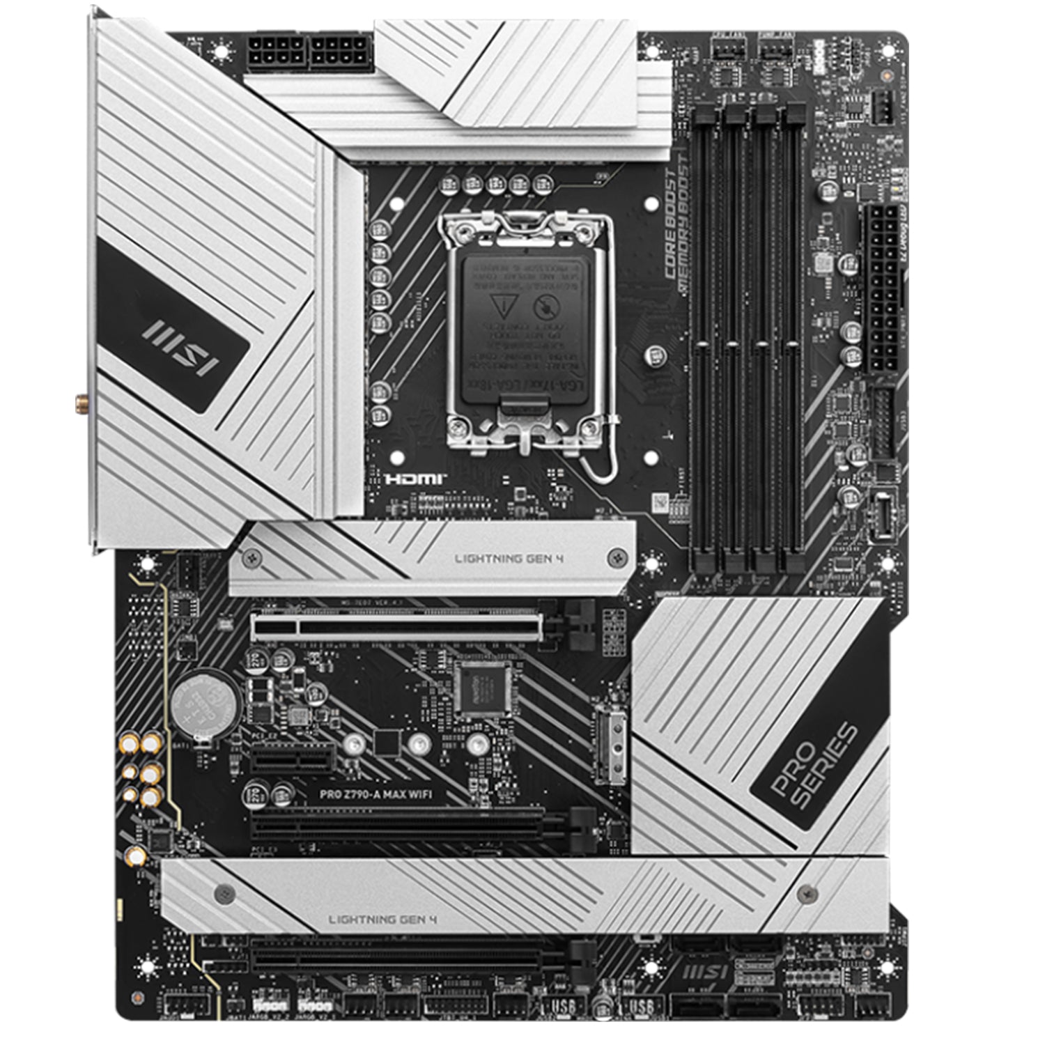 MSI PRO Z790-A MAX WIFI ProSeries Motherboard,128GB DDR5 Memory, ATX Form Factor, INTEL Z790 Chipset, Support Intel 14th/ 13th/ 12th Gen Core Processors