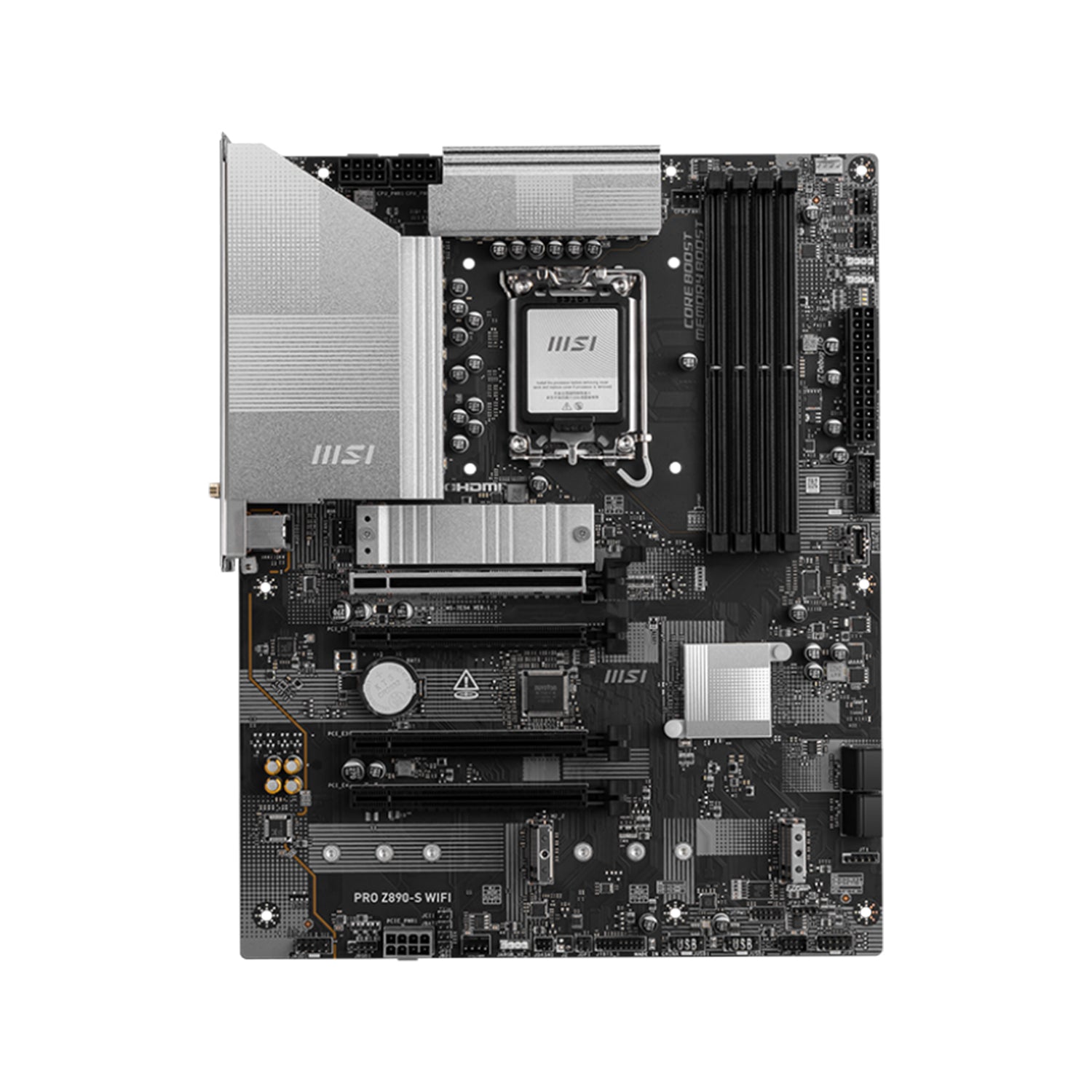 MSI PRO Z890-S WIFI Motherboard - Support Intel Core Ultra Processors (Series 2), Ready For AIPC With Frozr Design, 256GB DDR5 Max Memory, HDMI / Display Port