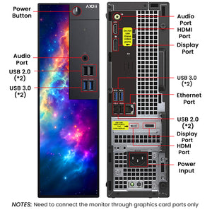 AXOII SPARK Gaming Desktop PC Computer, Intel Core i5/i7 - 8th Gen Processor, Graphics Card - AMD RX 550 / GT1030, 16GB DDR4 RAM, 512GB NVMe SSD, 24/27 Inch FHD Monitor, Wi-Fi, Bluetooth Adapter - Windows 11 Pro
