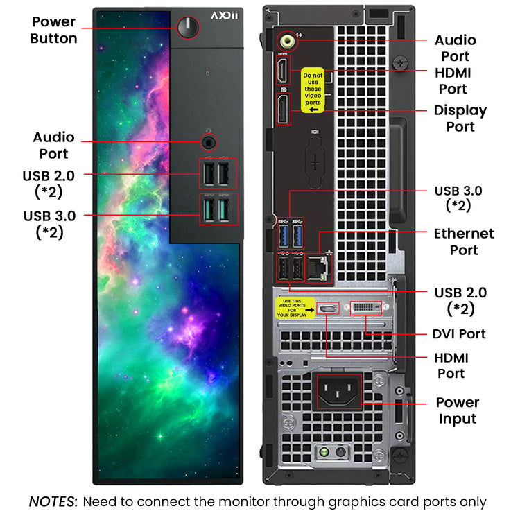 AXOII SPARK Gaming Desktop PC Computer, Intel Core i5/i7 - 8th Gen Processor, Graphics Card - AMD RX 550 / GT1030, 16GB DDR4 RAM, 512GB NVMe SSD, 24/27 Inch FHD Monitor, Wi-Fi, Bluetooth Adapter - Windows 11 Pro