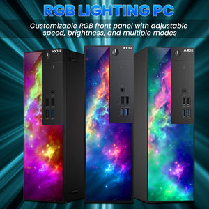 AXOII SPARK RGB Desktop PC - Intel Core I5 - 8th Gen Up to 4.10 GHz Processor, AMD / GeForce Graphics Card, 16GB DDR4 RAM, 256GB NVMe + 1TB HDD, Wi-Fi - Windows 11 Pro