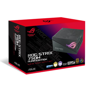 ASUS ROG STRIX 750W Gaming Power Supply 80+Gold Fully Modular - Axial-Tech Fan Design With Dual Ball Fan, ATX 12V and PCle 5.0 Ready (OG-STRIX-750G-AURA-GAM)
