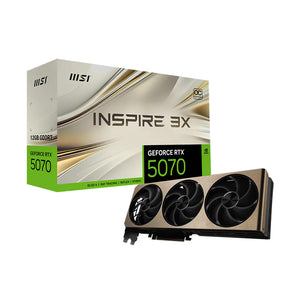 MSI GeForce RTX 5070 12GB GDDR7 INSPIRE 3X OC Gaming Graphics Card | PCIe 5.0 | HDMI 2.1b | DisplayPort 2.1b