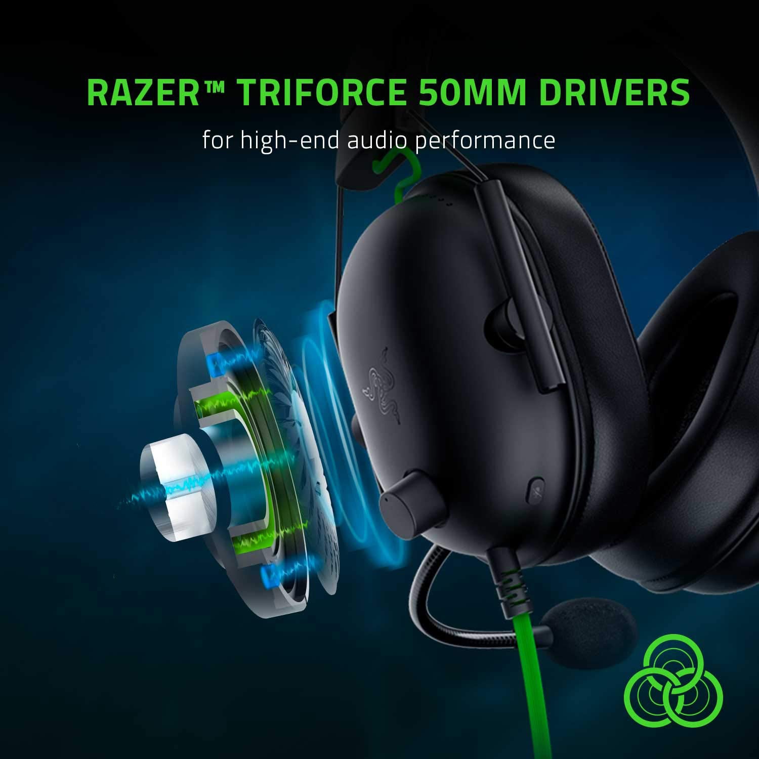 Razer BlackShark V2 X Wired Gaming Headset - With 7.1 Surround Sound, Advanced Passive Noise Cancellation, 3.5 mm Audio Jack - for PC, Mac, PS4, Xbox One