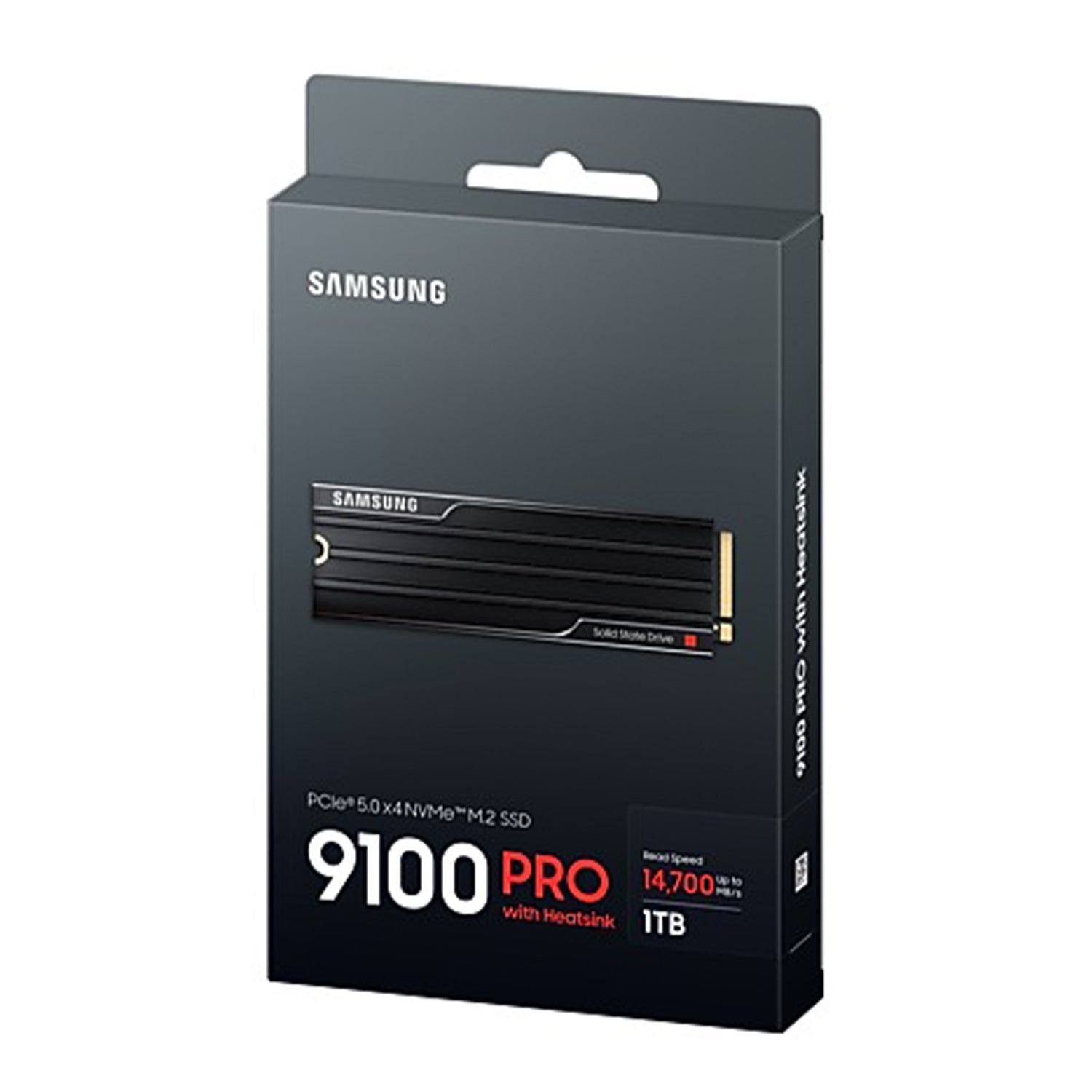 SAMSUNG 9100 PRO With Heatsink Solid State Drive - 1TB NVMe M.2 SSD, R/W Speed Up to 14,700/ 13,300 MB/s, PCIe Gen 5.0, NVMe 2.0, V-NAND - (MZ-VAP1T0CW)