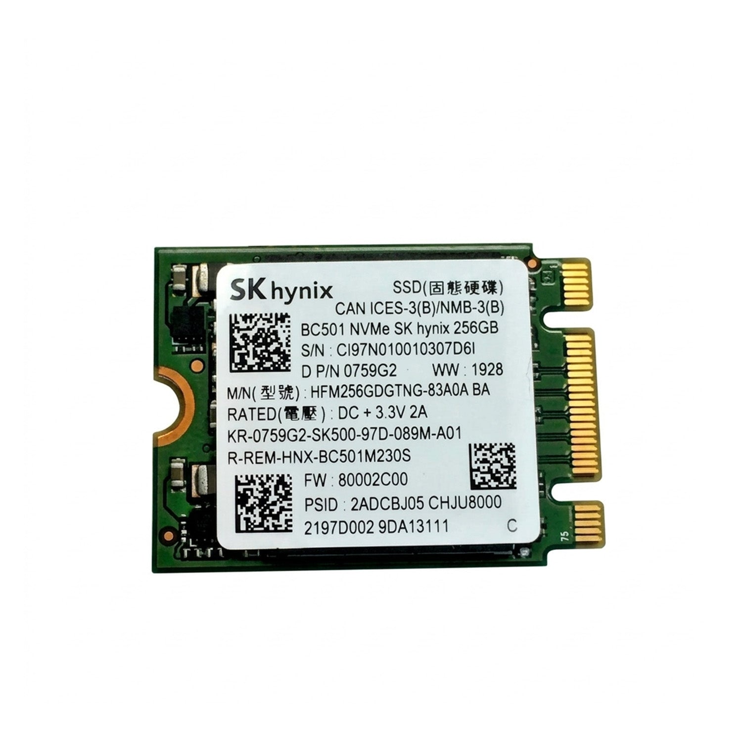 Mixed Brand Dell/Samsung/SK Hynix/Kioxia/Toshiba/WD 256GB M.2 2230 NVMe SSD for Laptop Desktop PC