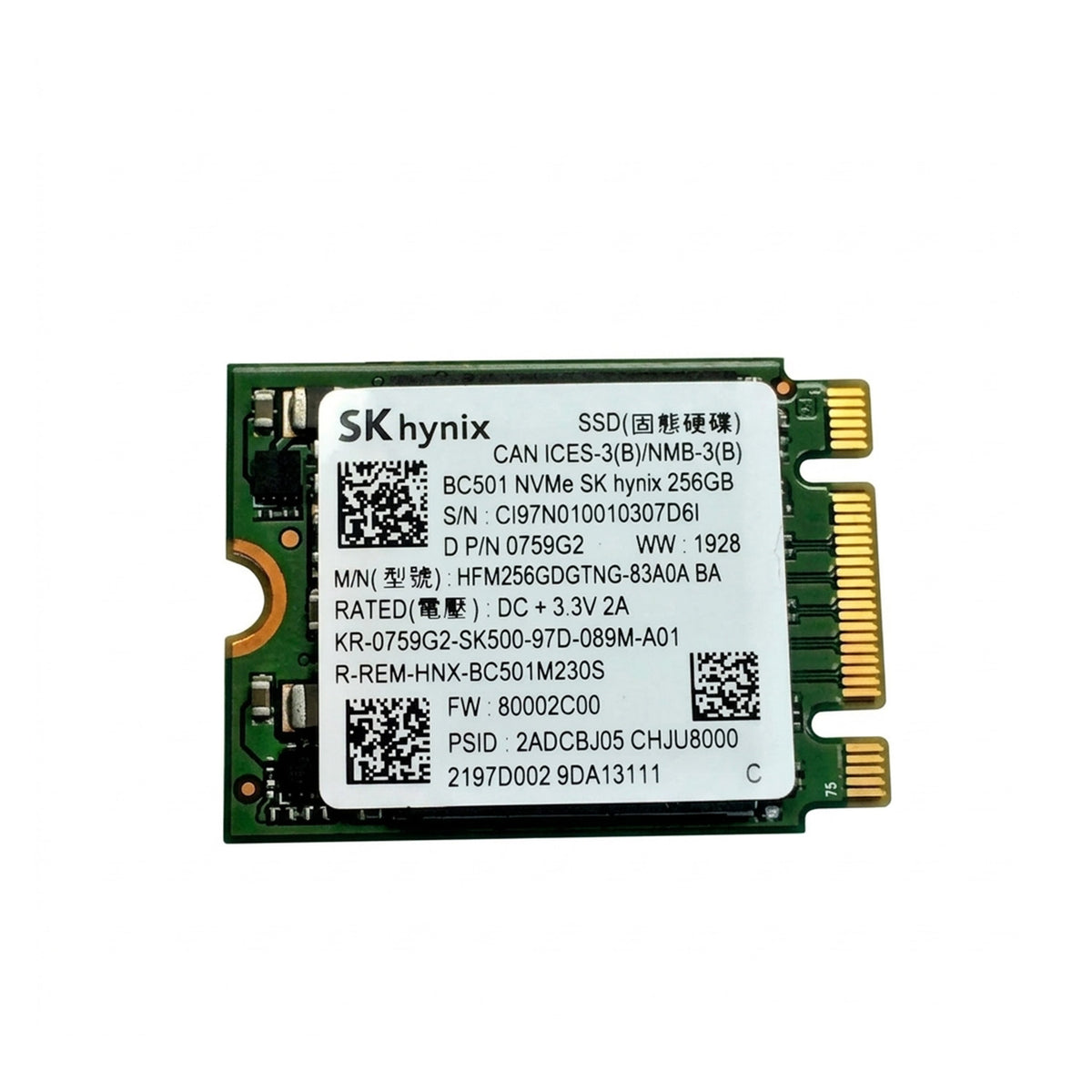 Mixed Brand Dell/Samsung/SK Hynix/Kioxia/Toshiba/WD 256GB M.2 2230 NVMe SSD for Laptop Desktop PC