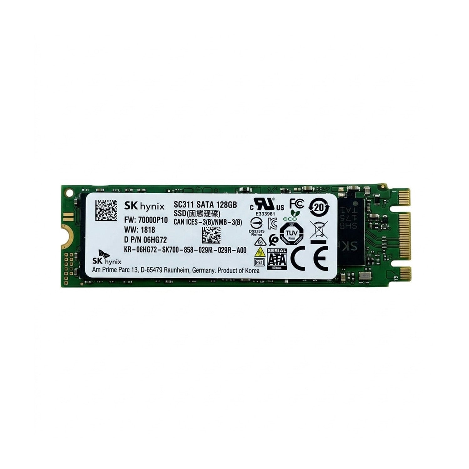 Mixed Brand Dell/Samsung/SK Hynix/Kioxia/Toshiba/WD 128GB M.2 SATA SSD for Laptop Desktop PC