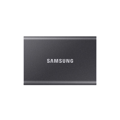 SAMSUNG T7 Portable 1TB SSD - R/W Speed Up to 1050/1000 MB/s, USB 3.2 Gen 2 (Gray) - MU-PC1T0T/AM