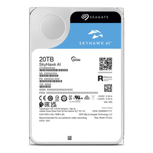 Seagate SKYHAWK AI 20TB SATA 6.0Gb/s - 3.5" Internal Hard Drive, 256 MB Cache, (ST20000VE002)