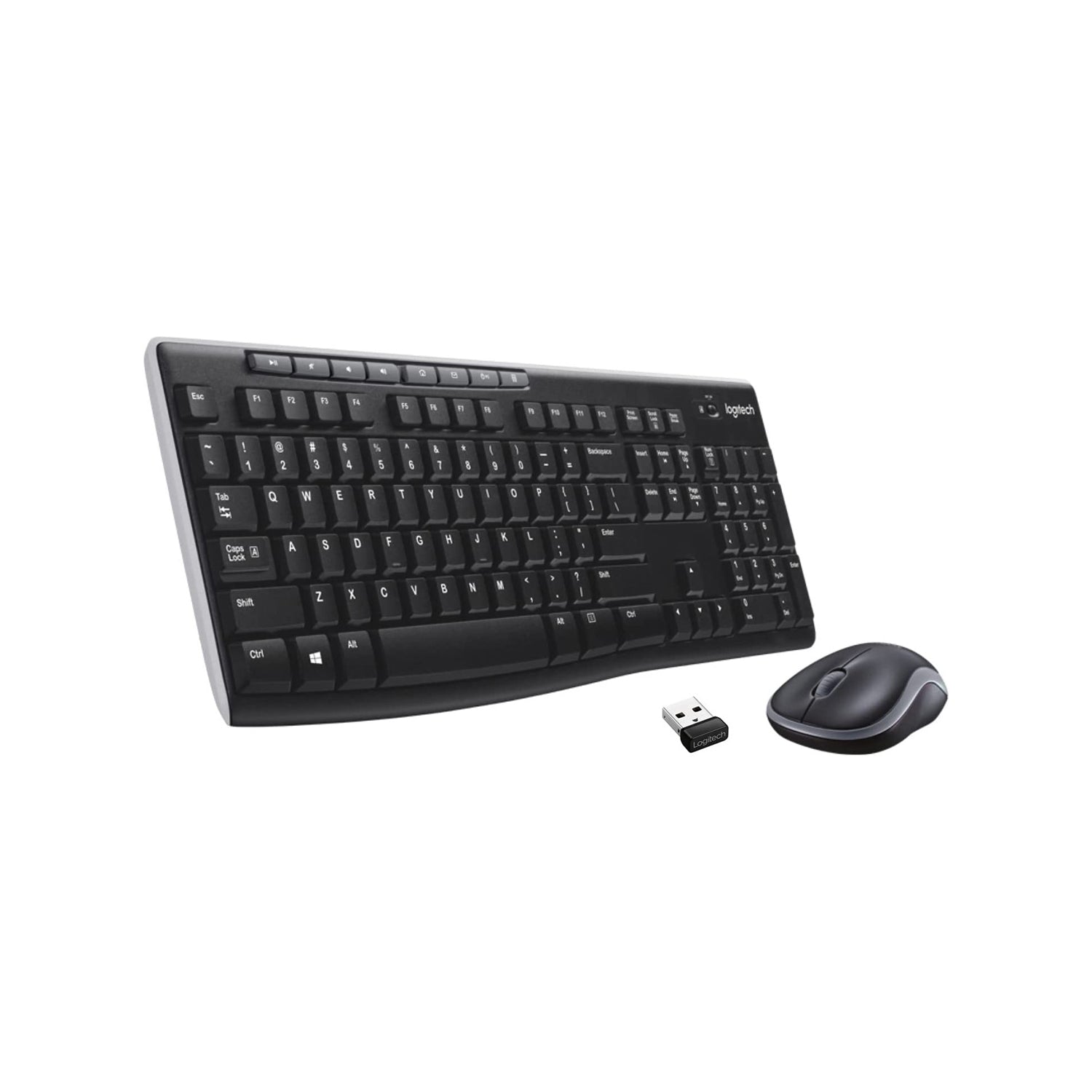 Logitech MK270 Wireless Keyboard and Mouse Combo for Windows and Chrome OS, 2.4 GHz Wireless, Optical Mouse - Compatible with PC & Laptop