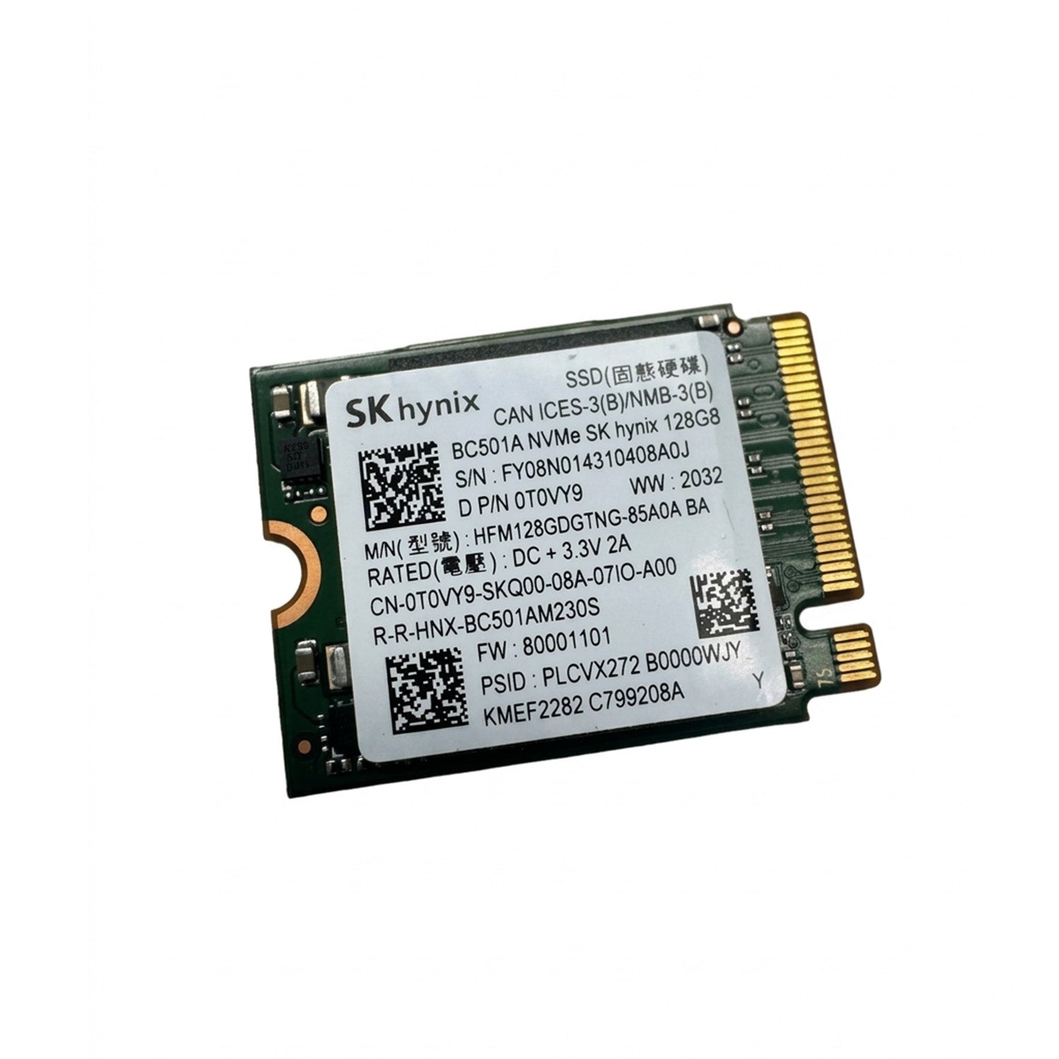 Mixed Brand Dell/Samsung/SK Hynix/Kioxia/Toshiba/WD  128GB M.2 2230 NVMe SSD for Laptop Desktop PC