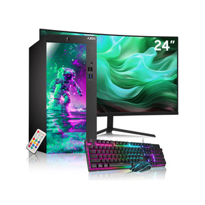 AXOII Spaceman Gaming PC, Intel Core i5/i7 Processor, Graphics Card - GTX 1050 / GTX 1650 / RTX 3050, 32GB DDR4 RAM, 1TB M.2 NVMe SSD, 24/27 Inch Gaming Monitor, Bluetooth - Windows 11 Pro