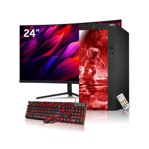 AXOII Spaceman Gaming PC, Intel Core i5/i7 Processor, Graphics Card - GTX 1050 / GTX 1650 / RTX 3050, 32GB DDR4 RAM, 1TB M.2 NVMe SSD, 24/27 Inch Gaming Monitor, Bluetooth - Windows 11 Pro