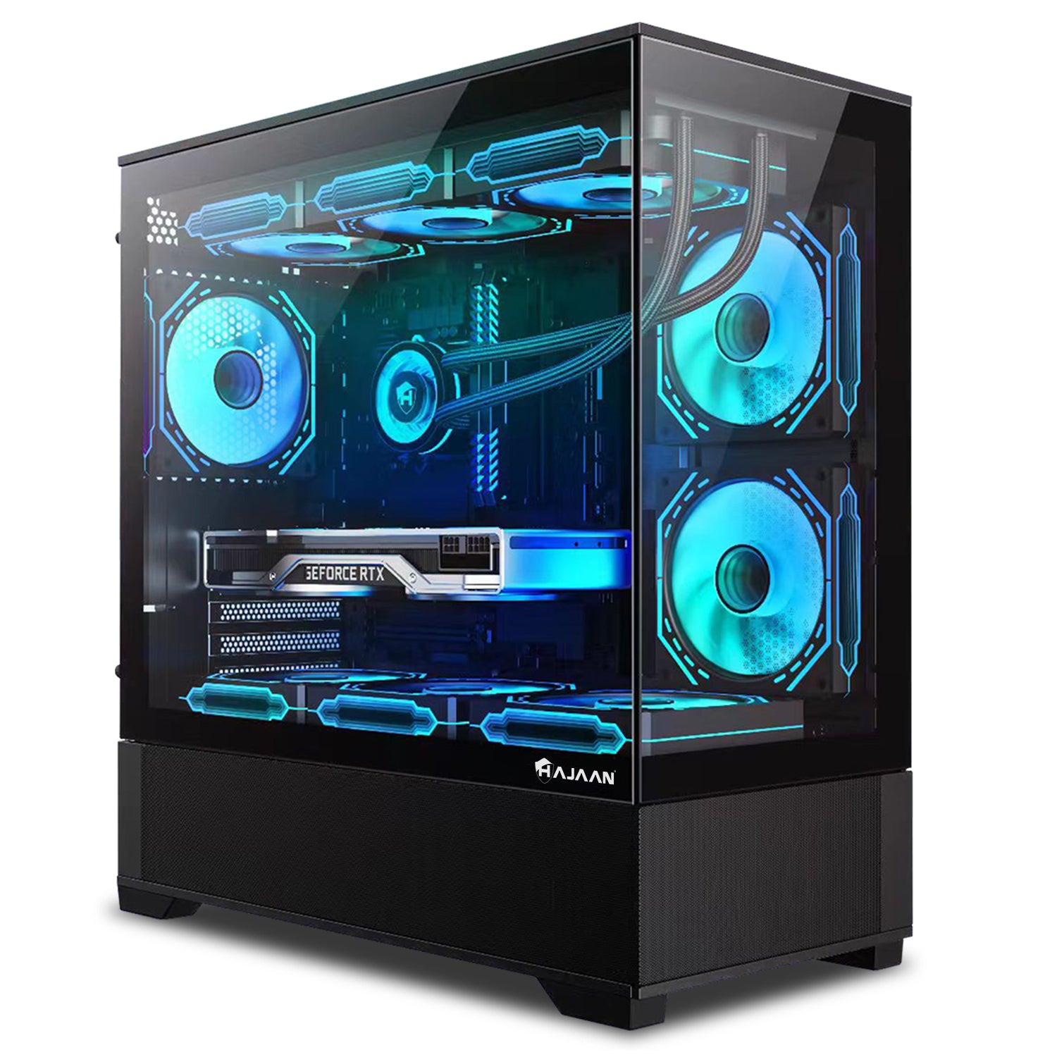 HAJAAN SuperX Liquid Cooled Gaming PC - Intel Core i5 - 14400F Processor Up to 4.70 GHz / GeForce RTX 5060 8GB / 32GB DDR5 - 1TB NVMe SSD / Wi-Fi, Windows 11 Pro