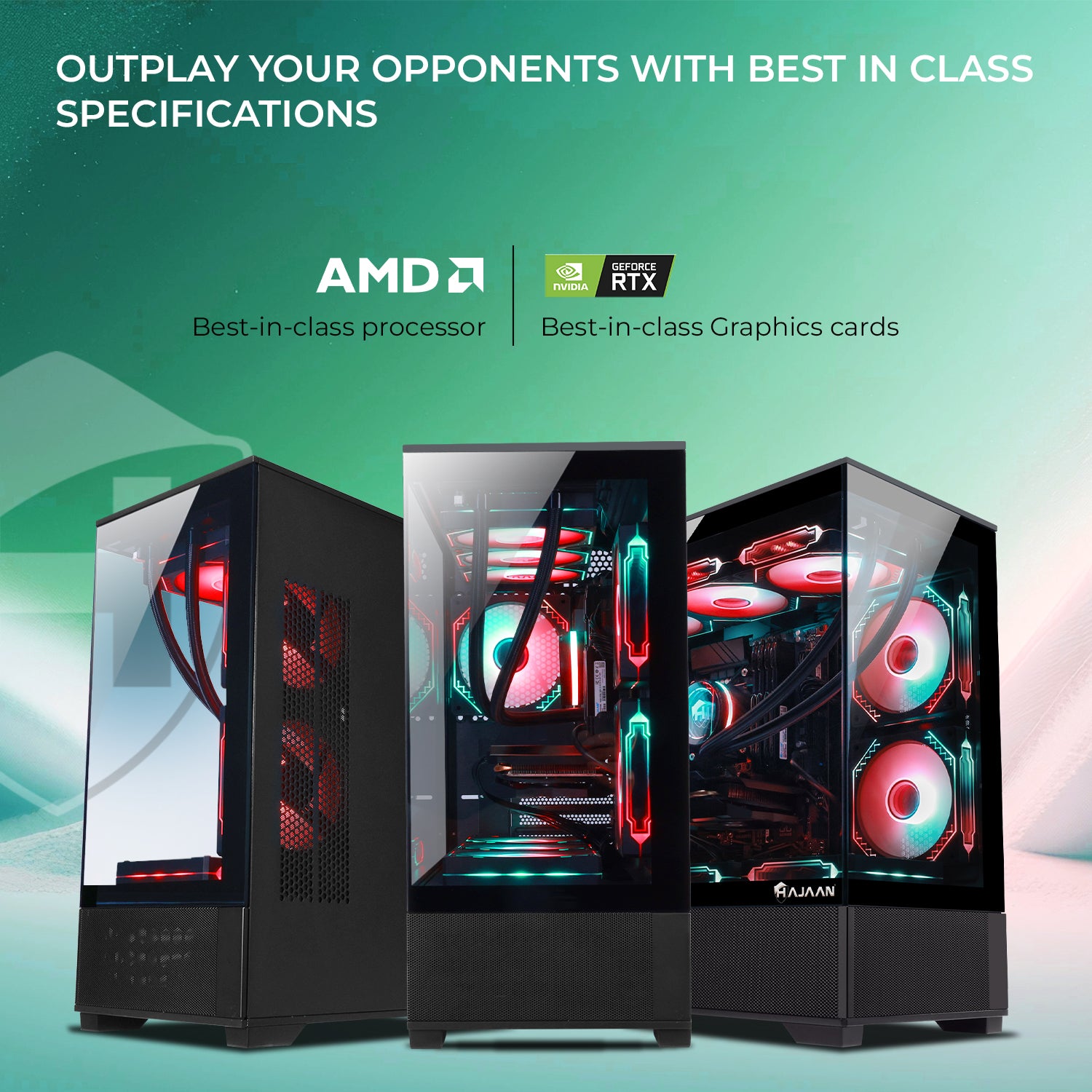 HAJAAN SUPERX Gaming Desktop PC, AMD Ryzen 7 7700 Up to 5.3GHz, GeForce RTX 4060 / 4070 / 4070S GDDR6, 32GB - 64GB RAM DDR5, 1TB NVMe - 2TB NVMe SSD, Wireless Wi-Fi AX200, Gaming keyboard and Mouse - Windows 11 Pro