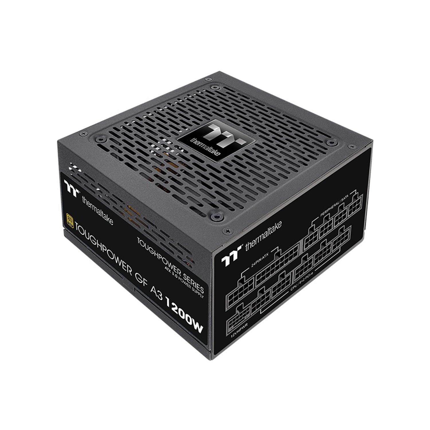Thermaltake 1200W Power Supply 80+Gold Fully Modular -  Fluid Dynamic Bearing, Intel ATX 3.0 With PCle Gen 5.0 Ready (PS-TPD-1200FNFAGU-Y)