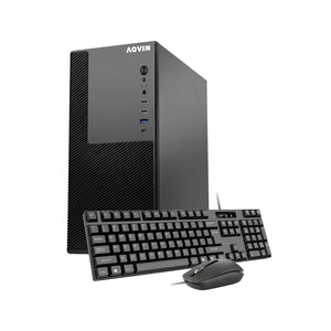 AQVIN MTX60 MiniTower Computer PC - Intel i5/ i7 - 8th Gen Processor, 16GB - 32GB DDR4 RAM, 512GB - 1TB NVMe SSD, Windows 11 Pro, Wired Keyboard & Mouse, AX900 WiFi + Bluetooth Adapter - New