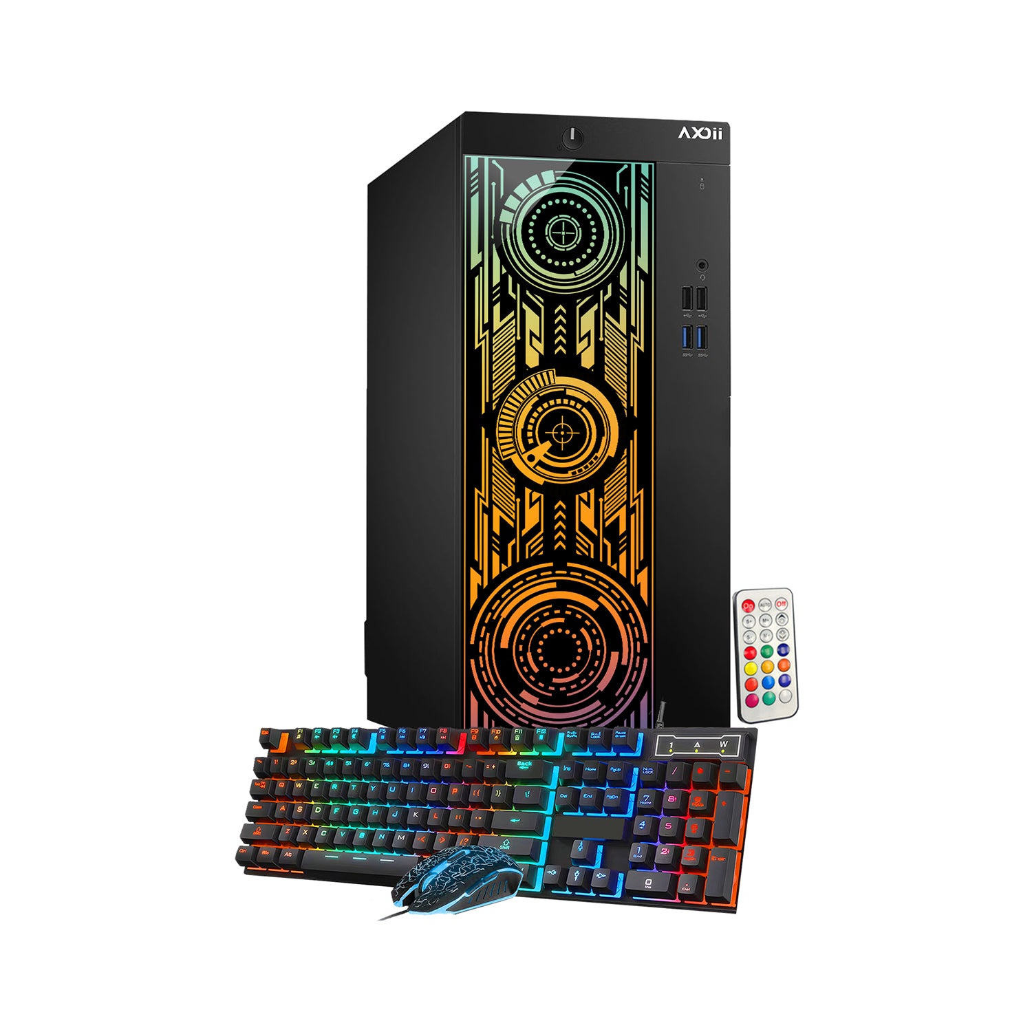 AXOII Electra Gaming PC, Intel Core i5/i7 Processor, Graphics Card - GTX 1050 / GTX 1650 / RTX 3050, 32GB DDR4 RAM, 1TB M.2 NVMe SSD, 24/27 Inch Gaming Monitor, Bluetooth - Windows 11 Pro