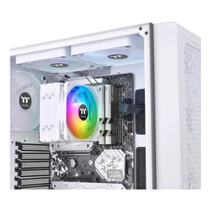 Thermaltake UX200 SE ARGB Lighting CPU Cooler Fan - Reliable Hydraulic Bearing, Compatible With Intel and AMD CPU sockets  - White (CL-P116-AL12SW-A)