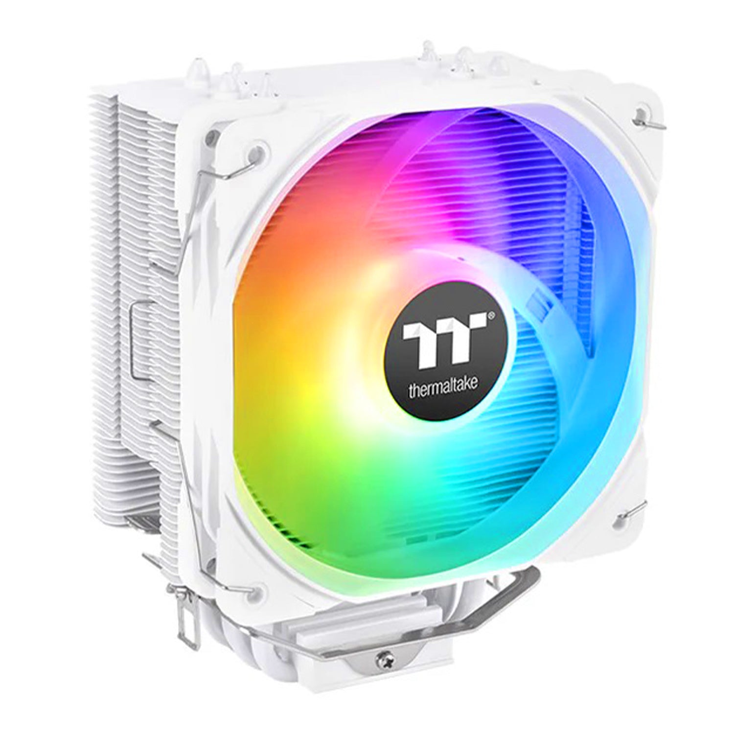 Thermaltake UX200 SE ARGB Lighting CPU Cooler Fan - Reliable Hydraulic Bearing, Compatible With Intel and AMD CPU sockets  - White (CL-P116-AL12SW-A)