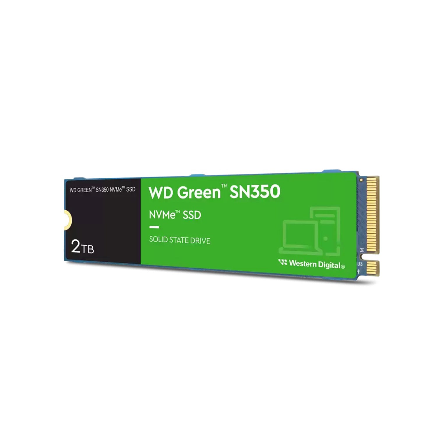 Western Digital WD Green SN350 NVMe 2TB Solid State Drive | PCIe Gen 3 NVMe M.2 (2280) Reads upto 3200MB/s | Internal Solid State Drive (SSD) - (WDS200T3G0C)