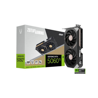 ZOTAC GAMING GeForce RTX 5060 Ti 16GB AMP Graphics Card - IceStorm 2.0 Cooling With BladeLink Fans, 3x Display Port / HDMI - (ZT-B50620F-10M)