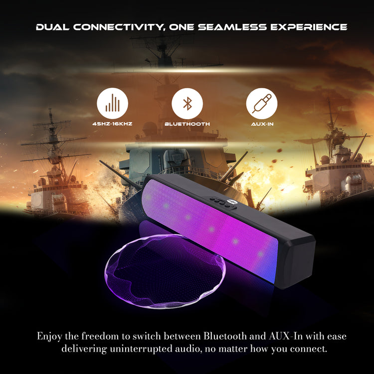 AQVIN Q120 RGB Gaming Speaker – Desktop PC Speaker with Bluetooth