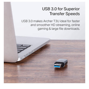 TP-Link Archer T3U AC1300 USB 3.0 Mini WiFi Adapter for PC Desktop MU-MIMO WiFi Dongle - 802.11ac