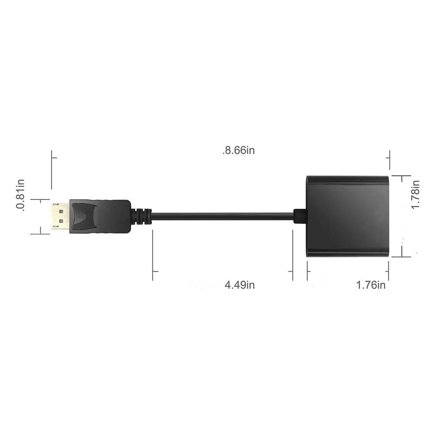 DisplayPort to VGA Adapter, DP Male to VGA Female Converter for PC, Laptop, Monitor & Projector