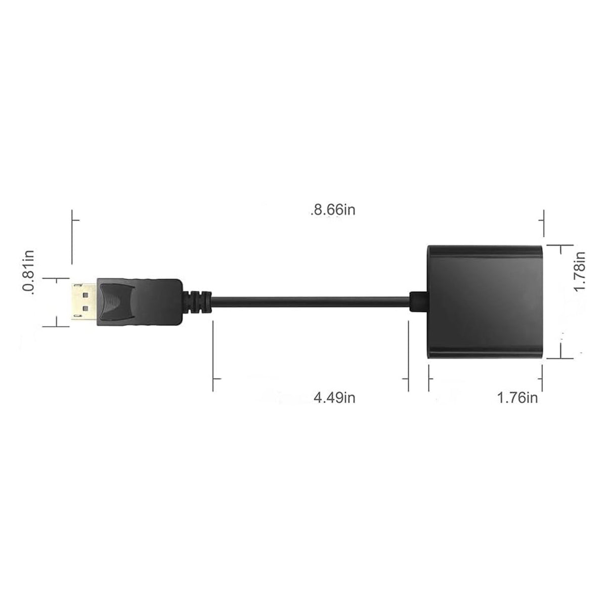 DisplayPort to VGA Adapter, DP Male to VGA Female Converter for PC, Laptop, Monitor & Projector