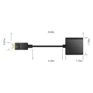 DisplayPort to VGA Adapter, DP Male to VGA Female Converter for PC, Laptop, Monitor & Projector