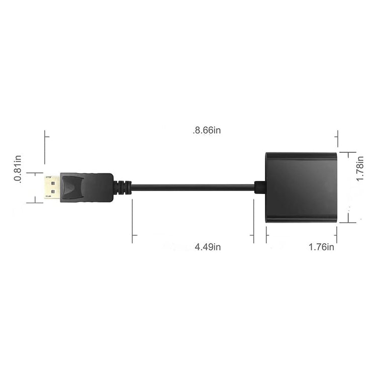 DisplayPort to VGA Adapter, DP Male to VGA Female Converter for PC, Laptop, Monitor & Projector