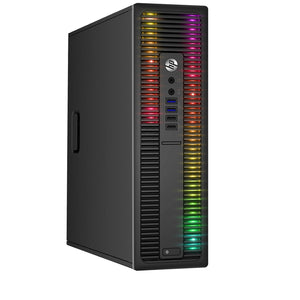 RGB Lights Desktop Computer - HP ProDesk i7 4770 3.4 GHz 16GB RAM 512GB SSD Win 10 Pro WIFI, Gaming Keyboard & Mouse - Refurbished