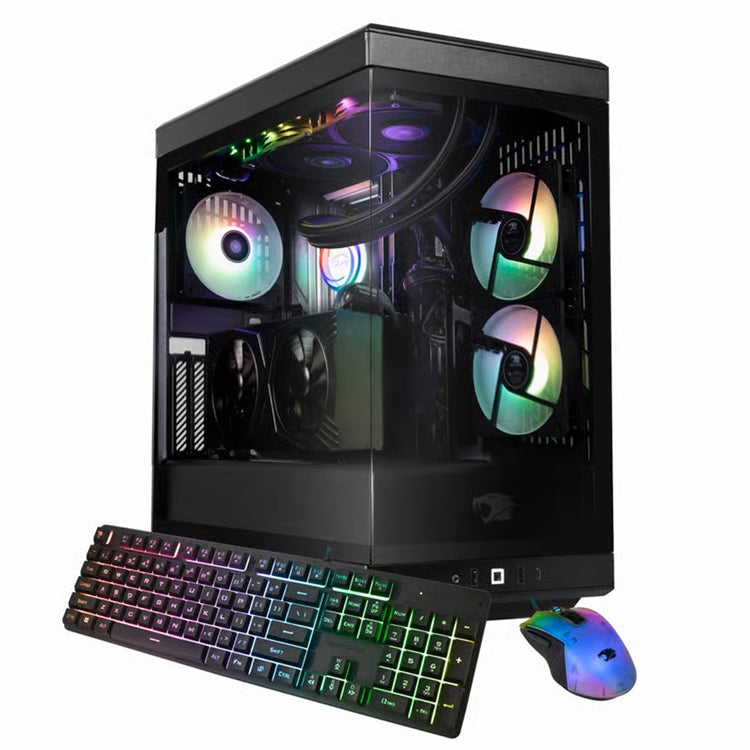 iBUYPOWER System Liquid Cooler PC - Intel Core - Ultra 7 Processor 265F Up to 5.3GHz CPU, 32GB DDR5 RAM, 1TB M.2 NVMe SSD, NVIDIA GeForce RTX 5070-12GB, Windows 11 Home - (Y40BI7N5701)