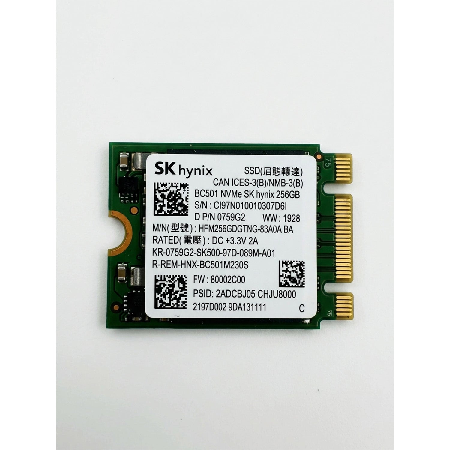Mixed Brand Dell/Samsung/SK Hynix/Kioxia/Toshiba/WD 256GB M.2 2230 NVMe SSD for Laptop Desktop PC