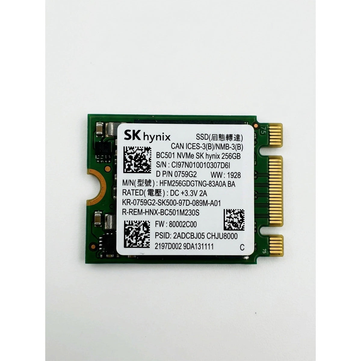 Mixed Brand Dell/Samsung/SK Hynix/Kioxia/Toshiba/WD 256GB M.2 2230 NVMe SSD for Laptop Desktop PC
