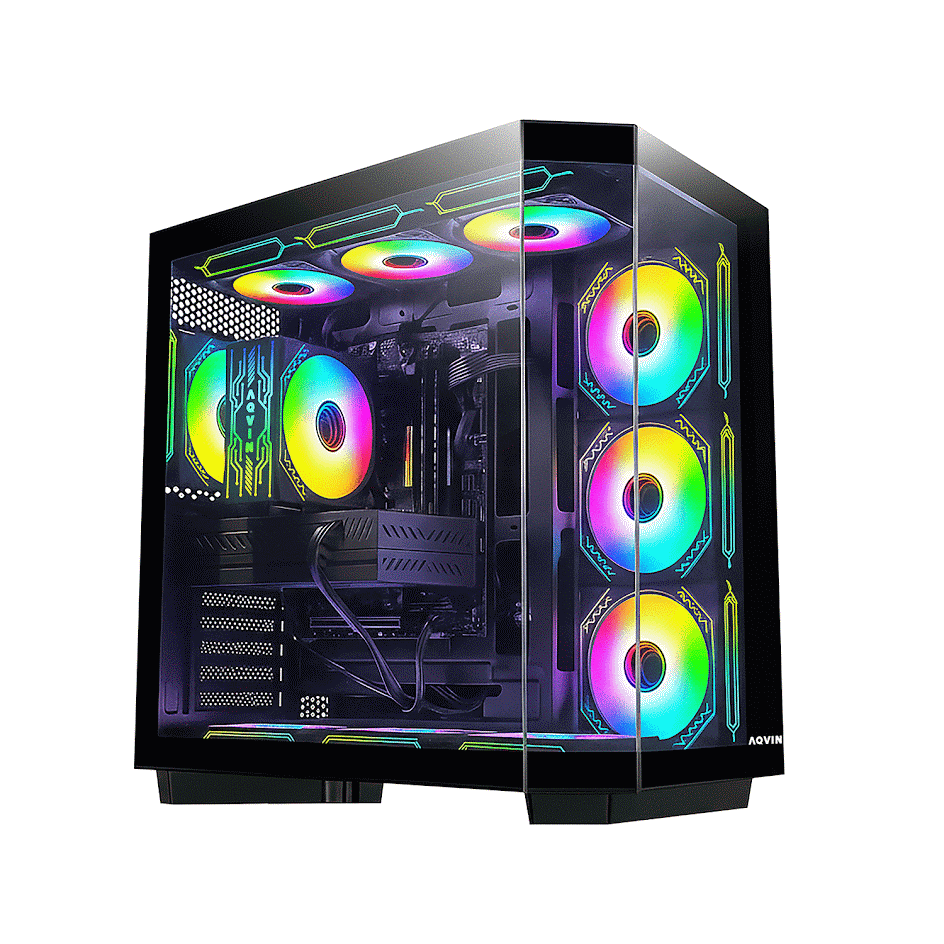 AQVIN Gaming PC, AMD Ryzen 5 Processor - 16GB DDR4 RAM, 512GB NVMe SSD, GeForce RTX 3050 / 5050 Graphics Card, Gaming Keyboard and Mouse, Windows 11 Pro - New