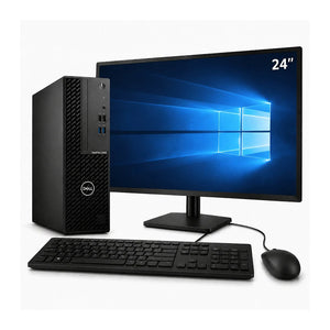 Dell OptiPlex 3080 SFF Desktop Computer -  Intel Core i5-10th Gen, 24 / 27-Inch FHD Monitor, 16GB DDR4 RAM, 256GB - 512GB SSD, Windows 11 Pro - Refurbished