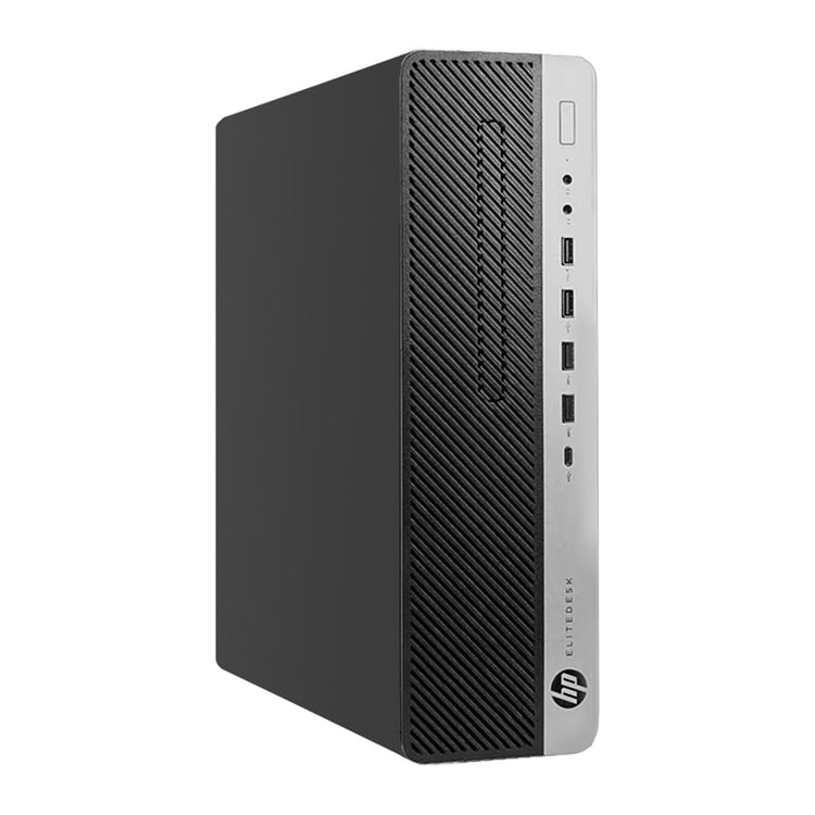 HP EliteDesk 800 G4  SFF Desktop PC - Intel Core i5 - 8th Gen Up to 4.10 GHz Processor, 16GB DDR4 RAM, 512GB - 1TB SSD, Windows 11Pro, New 24/27 inch FHD Monitor, RGB Speaker / SoundBar / Headset - Refurbished