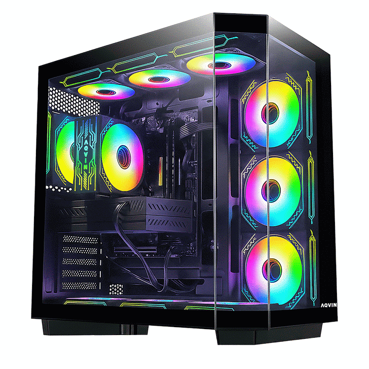 AQVIN Ignite Gaming PC, Intel Core i5 / i7 Processor, 16GB DDR4 RAM, 1TB NVMe SSD, GeForce RTX 3050 / 5050 Graphics Card, Gaming Keyboard and Mouse, Windows 11 Pro - New