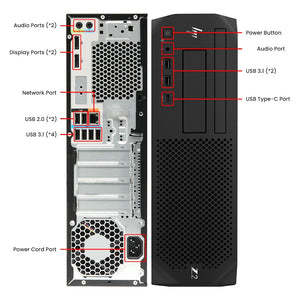 HP Z2 G4 SFF High Performance Workstation PC, Intel Core i5/i7 - 8th Gen CPU Processor, 16GB - 32GB DDR4 RAM, 512GB - 2TB SSD, OS - Windows 11 Pro, Wireless Keyboard and Mouse - Refurbished