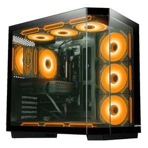 AQVIN Gaming PC, AMD Ryzen 5 Processor - 16GB DDR4 RAM, 512GB NVMe SSD, GeForce RTX 3050 / 5050 Graphics Card, Gaming Keyboard and Mouse, Windows 11 Pro - New